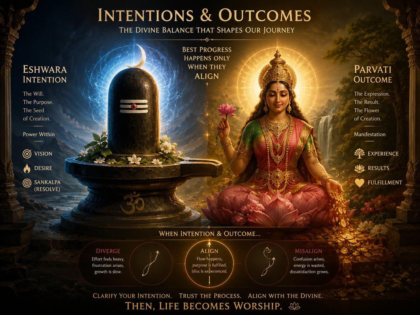 Intentions and Outcomes — Eshwara and Parvati