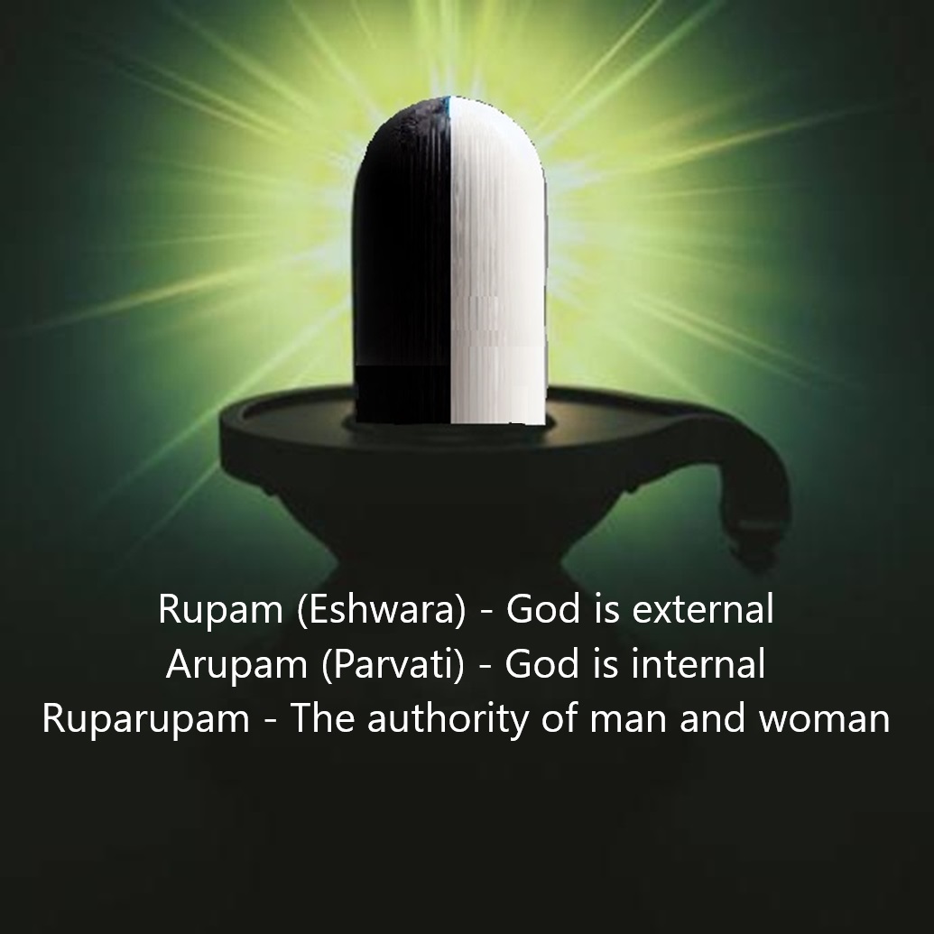 Ruparupam — the unity of Eshwara and Parvati, the synthesis of internal and external divine